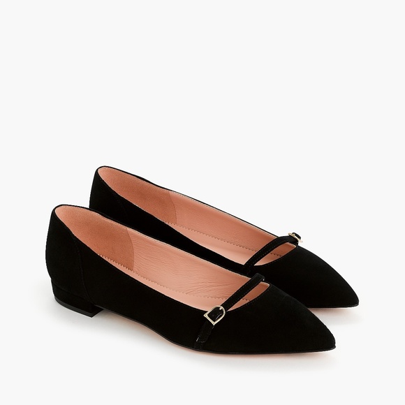 New JCREW Gwen Mary Jane Pieced Ballet Flats Suede - Picture 2 of 5
